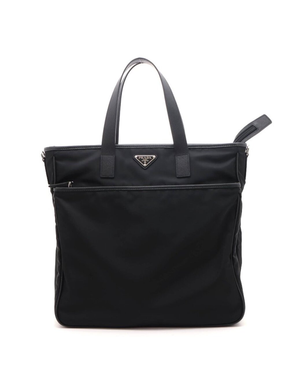 Prada Re-Nylon 2-Way Black Nylon Saffiano Tote Bag